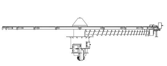 Internally Driven Bi-supported Extracting Screw