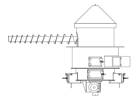 Cantilevered Extracting Screw